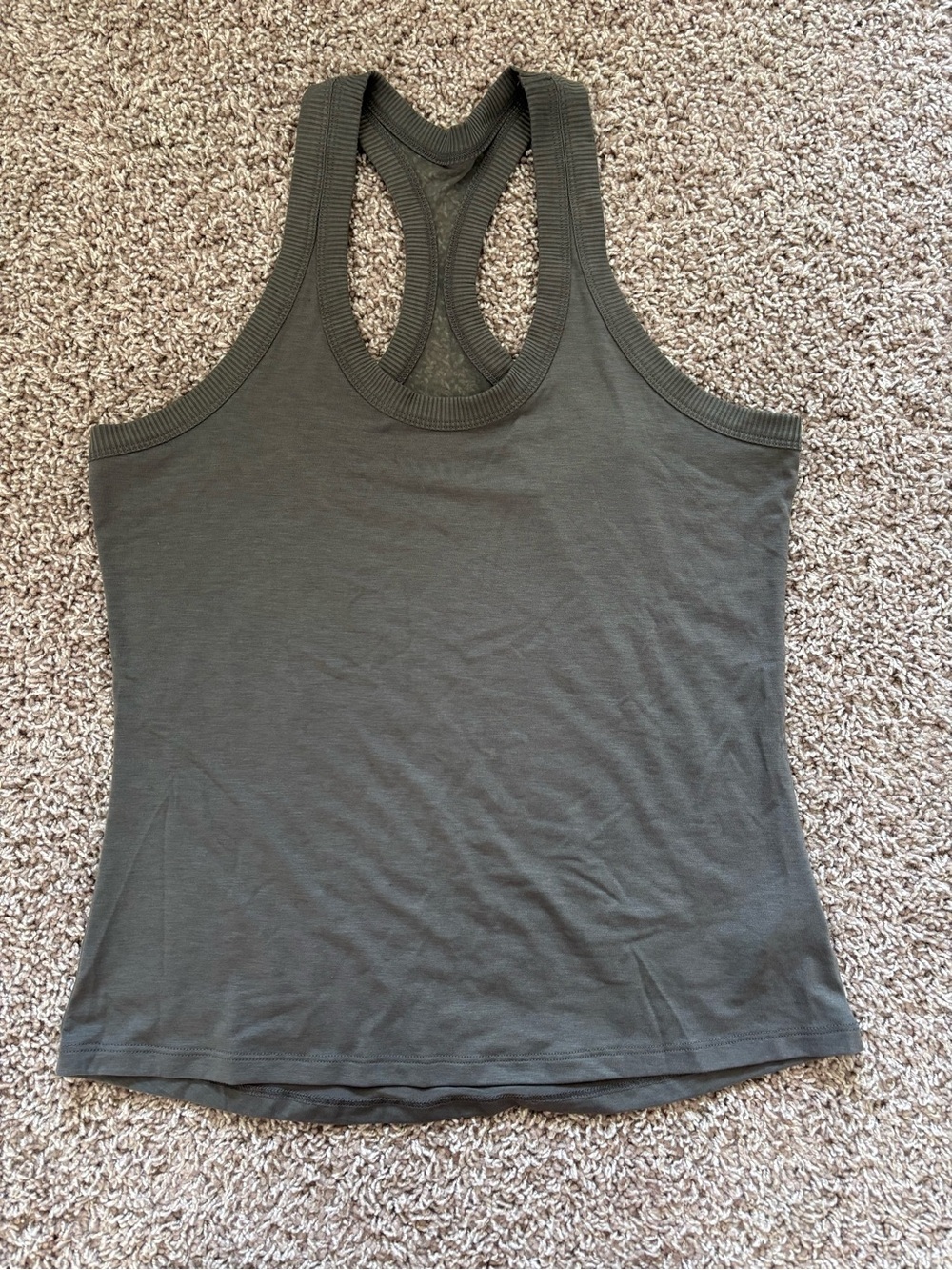 Athleta Olive Racerback Performance Tank Top